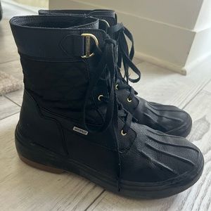 Merrill black holly mid lace waterproof boots
